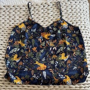 J. Crew Factory Jungle Print Silky Camisole